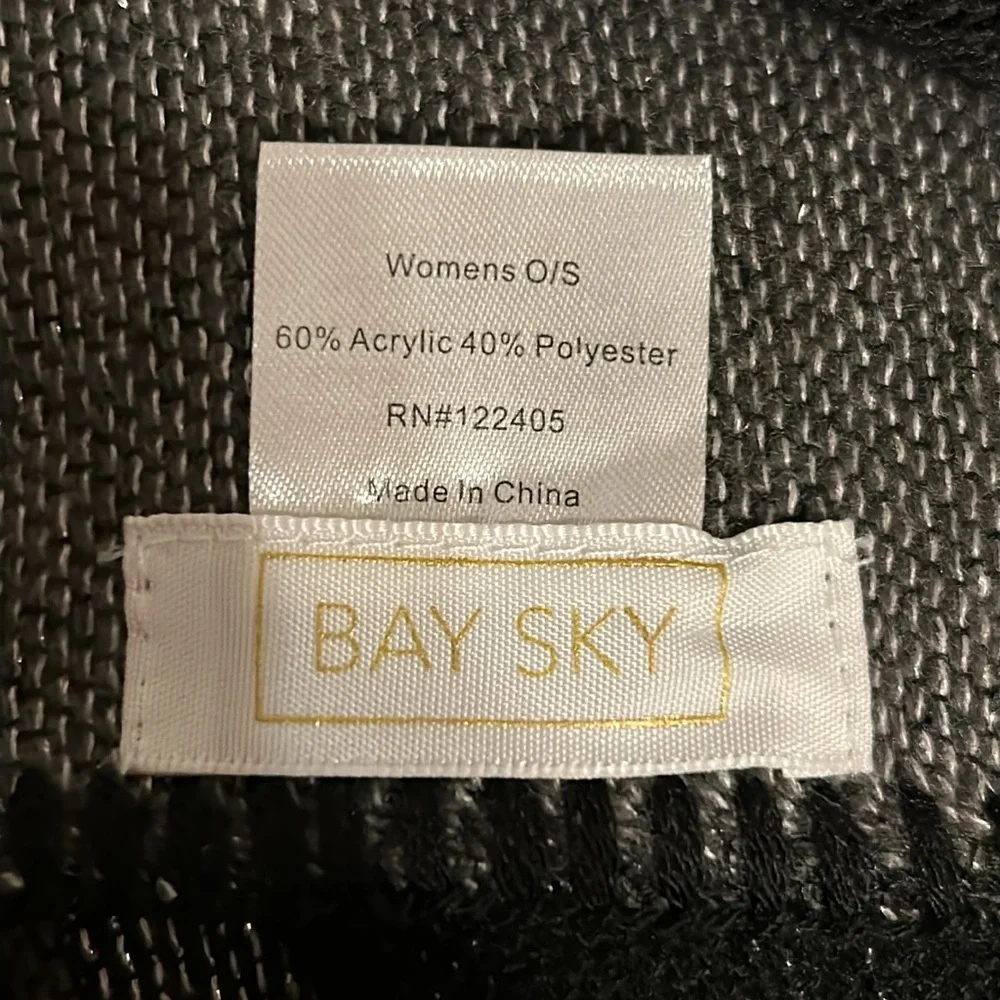 Bay Sky Black, silver and Gray Pashmina ⭐️